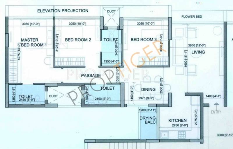 Runwal The Orchard Residency (3BHK+3T (1,445 sq ft) 1445 sq ft)