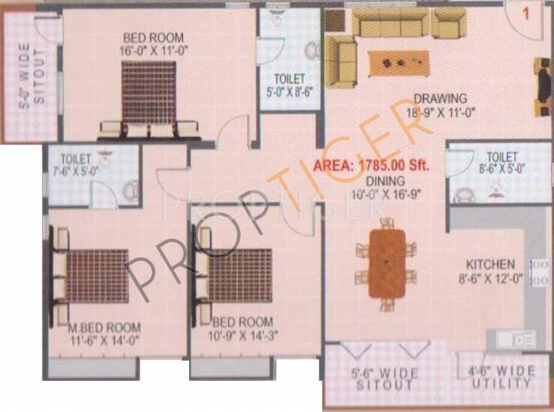 Srisaila GNR Royal (3BHK+3T (1,785 sq ft) 1785 sq ft)