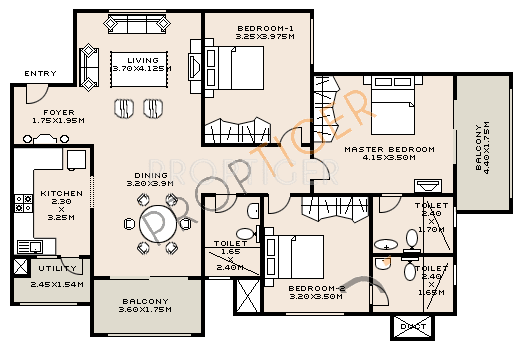 Sobha Hibiscus (3BHK+3T (1,645 sq ft) 1645 sq ft)
