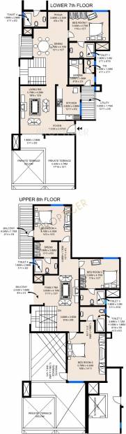 Sobha Fiorella (4BHK+5T (3,725 sq ft)   Servant Room 3725 sq ft)