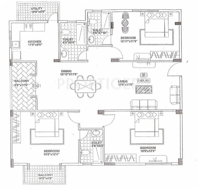 Mahaghar Elixir (3BHK+3T (2,030 sq ft) 2030 sq ft)