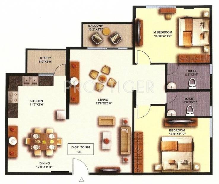 Mahaghar Elixir (2BHK+2T (1,410 sq ft) 1410 sq ft)