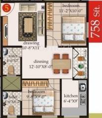 Mahaghar Sai Srinivasa Enclave (2BHK+2T (758 sq ft) 758 sq ft) Mahaghar Sai Srinivasa Enclave (2BHK+2T (758 sq ft) 758 sq ft)