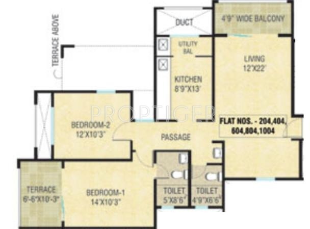 Naiknavare Sylvan Premium (2BHK+2T (1,163 sq ft) 1163 sq ft)