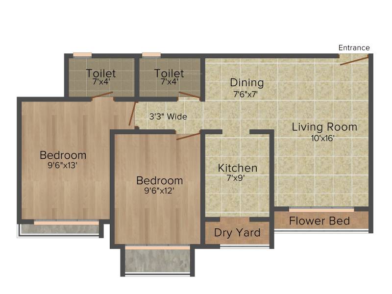 Veena Velocity (2BHK+2T (955 sq ft) 955 sq ft)