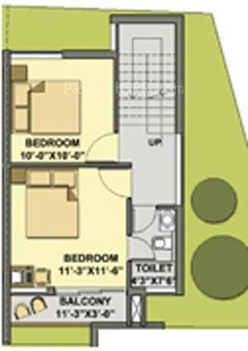 M2 Sai Krishna (2BHK+2T (1,041 sq ft) 1041 sq ft)