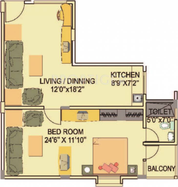Ittina Mahavir (1BHK+1T (814 sq ft) 814 sq ft) Ittina Mahavir (1BHK+1T (814 sq ft) 814 sq ft)