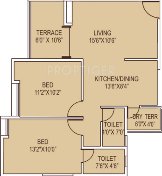 Pushpganga Atharva Ganga (2BHK+2T (904 sq ft) 904 sq ft)