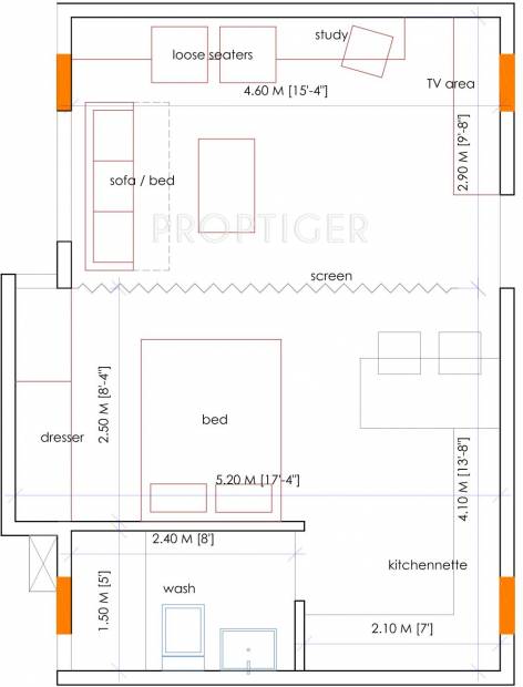 AQB Pixel One (1BHK+1T (560 sq ft) 560 sq ft)