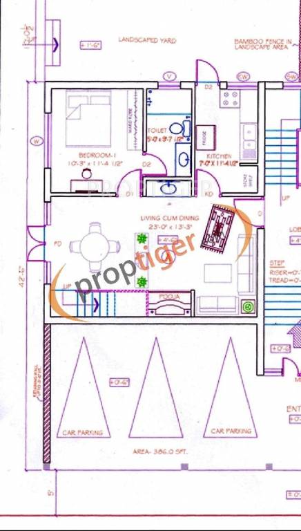 Floor Plan (1BHK+1T) Kishorkumar Gokaldas Sagar Floor Plan (1BHK+1T)