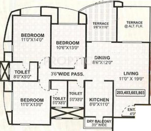 Vijaydeep Deccan Gold (3BHK+3T (1,465 sq ft) 1465 sq ft)