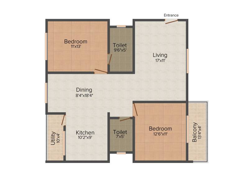 Sumadhura Anantham (2BHK+2T (1,200 sq ft) 1200 sq ft)