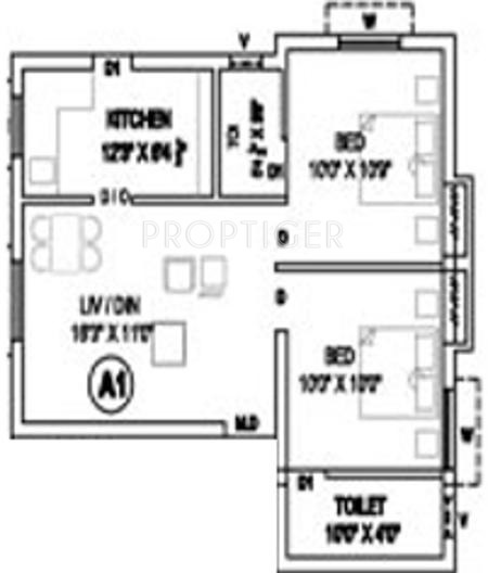 Bhuvaneshwari Rudrapriya And Raghupriya (2BHK+2T (765 sq ft) 765 sq ft)
