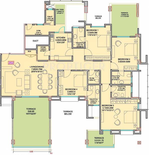 Rachana Polaris (4BHK+5T (3,500 sq ft) + Servant Room 3500 sq ft)