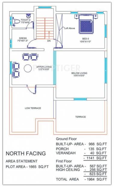 Anand Meadow Villas Phase I (3BHK+3T (1,964 sq ft)   Pooja Room 1964 sq ft)