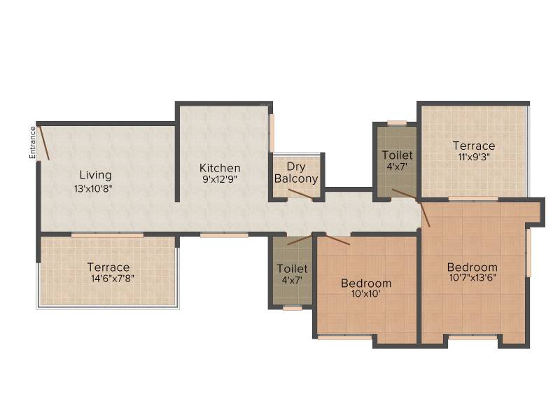 Ghorpade Crystal (2BHK+2T (1,152 sq ft) 1152 sq ft)