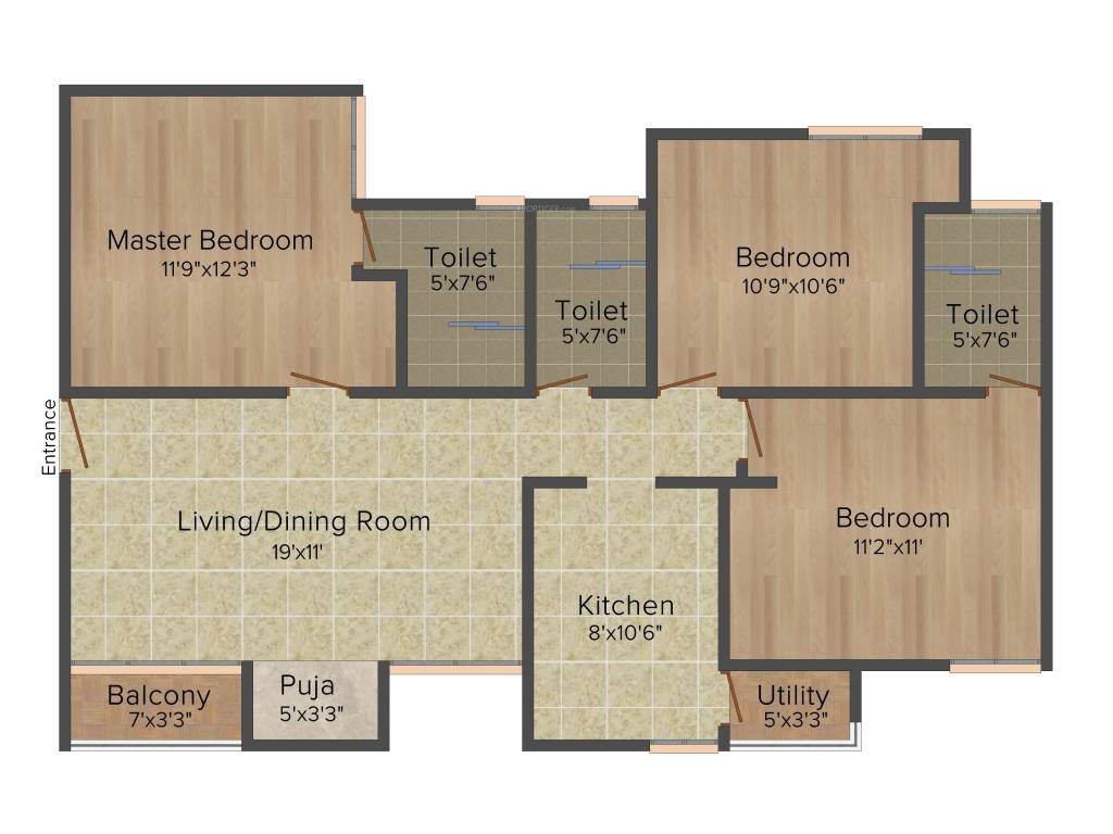 Unitech Ananda (3BHK+3T (1,338 sq ft) 1338 sq ft) Unitech Ananda (3BHK+3T (1,338 sq ft) 1338 sq ft)