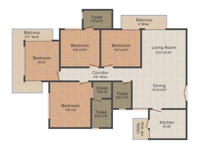 BPTP Terra (4BHK+3T (1,998 sq ft) 1998 sq ft)