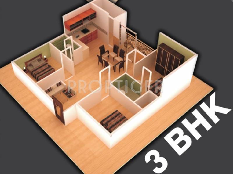DS Streak (3BHK+2T (1,380 sq ft) 1380 sq ft)