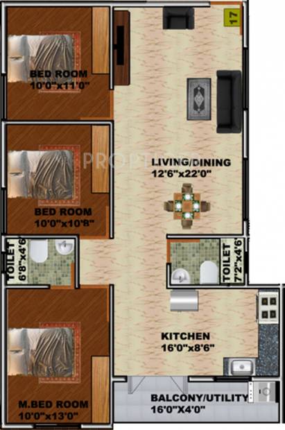 DS DSMAX SUNDALE (3BHK+2T (1,350 sq ft) 1350 sq ft)