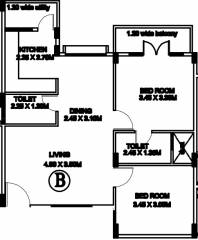 Kataria Paradise (2BHK+2T (1,048 sq ft) 1048 sq ft) Kataria Paradise (2BHK+2T (1,048 sq ft) 1048 sq ft)