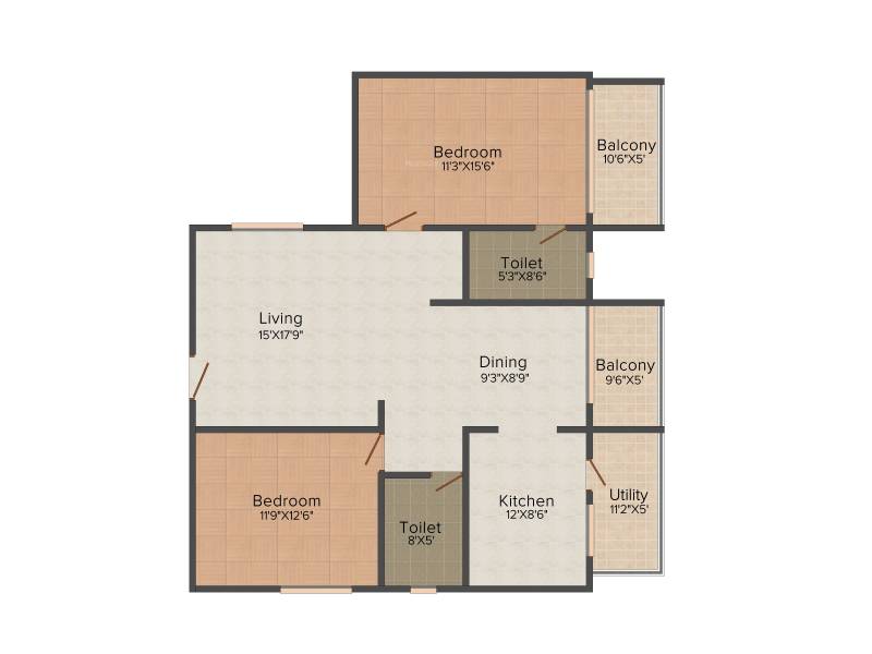 ATZ Splendor (2BHK+2T (1,325 sq ft) 1325 sq ft)