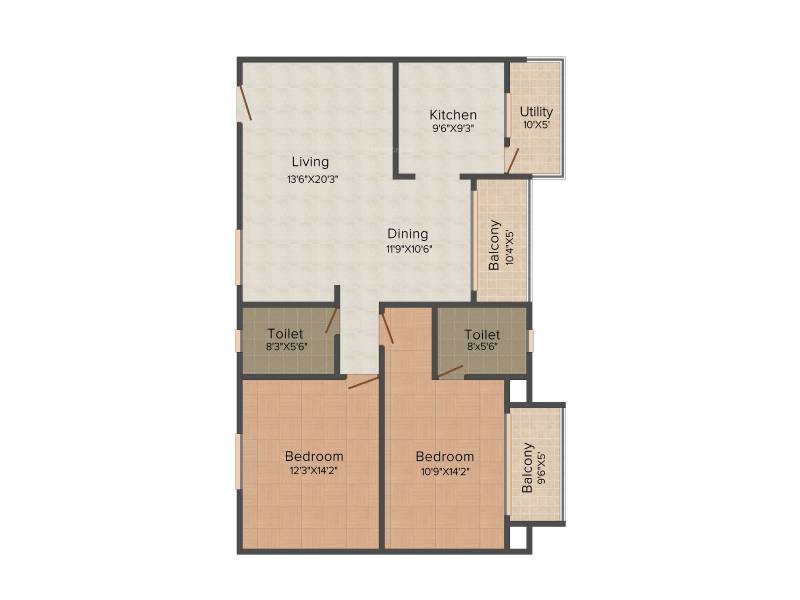 ATZ Splendor (2BHK+2T (1,380 sq ft) 1380 sq ft)