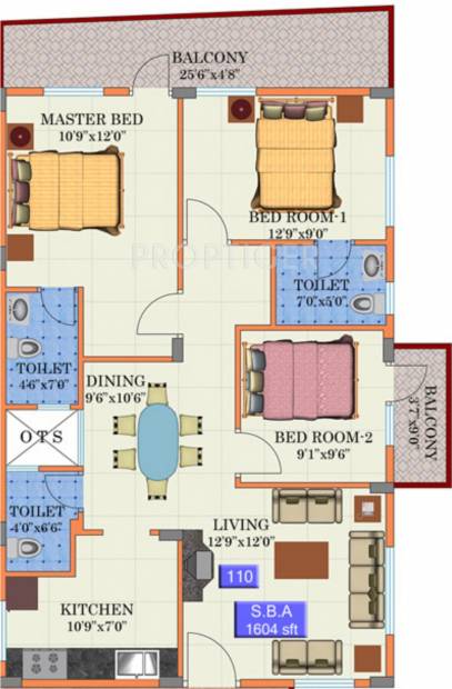YMR Lichen (3BHK+3T (1,604 sq ft) 1604 sq ft)