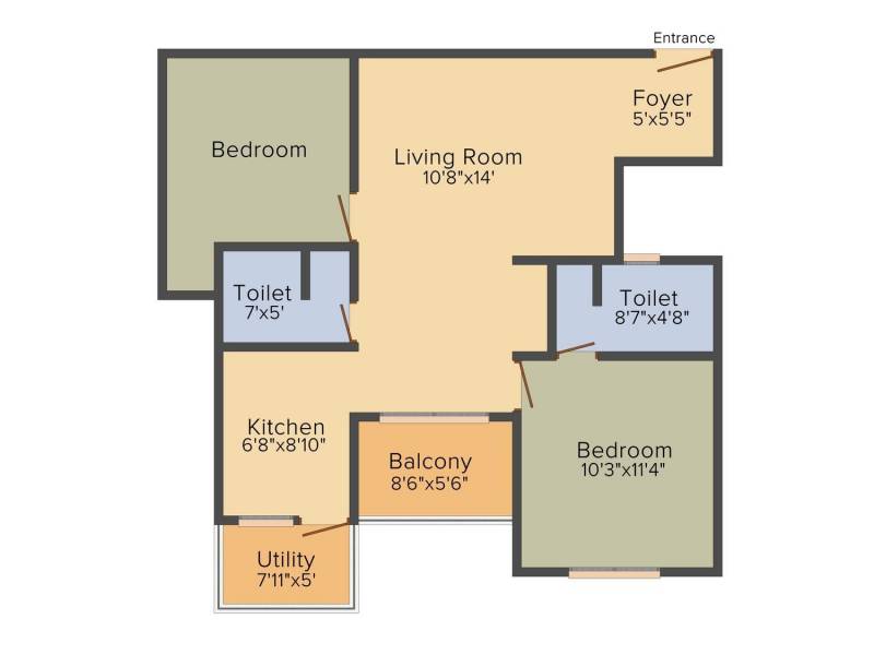 SkyGold Jeevan Keerthi Commanders Aeroview (2BHK+2T (1,010 sq ft) 1010 sq ft)