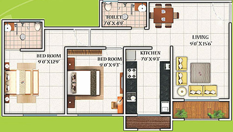 MAAD Yashvant Srushti (2BHK+1T (740 sq ft) 740 sq ft)