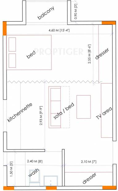AQB Pixel One (1BHK+1T (576 sq ft) 576 sq ft)