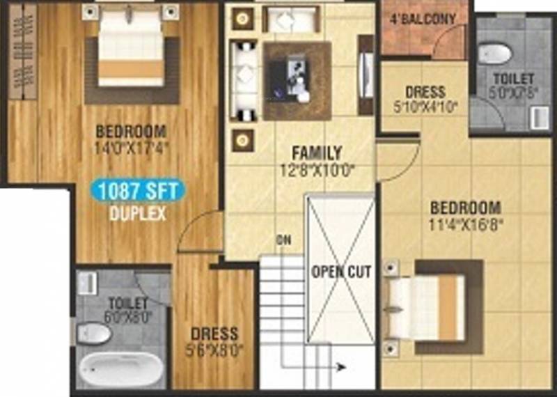 BM Harvest (3BHK+3T (2,207 sq ft) 2207 sq ft)