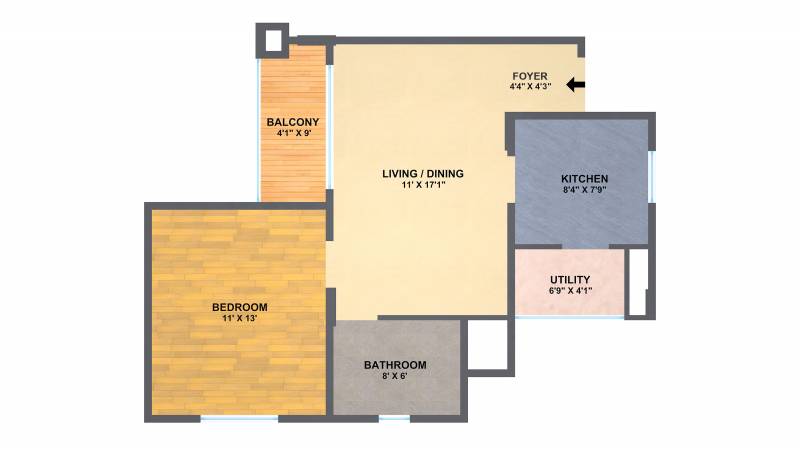 Golden Commune (1BHK+1T (765 sq ft) 765 sq ft)