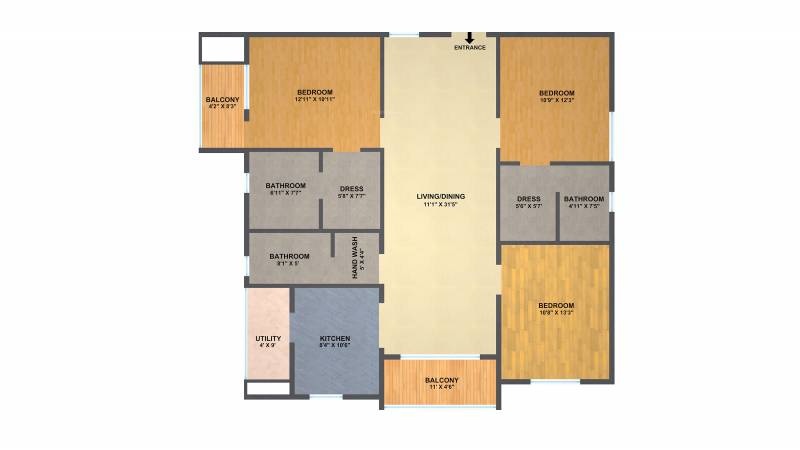 Golden Commune (3BHK+3T (1,590 sq ft) 1590 sq ft)