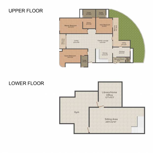 Amrapali Titanium (3BHK+4T (3,807 sq ft)   Servant Room 3807 sq ft)