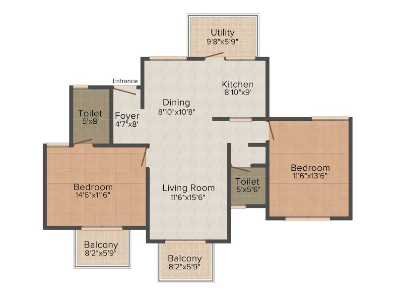 Alpine Pyramid (2BHK+2T (1,315 sq ft) 1315 sq ft)