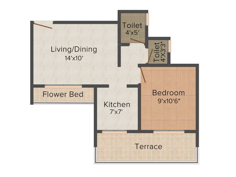 GHP Sonnet (1BHK+1T (685 sq ft) 685 sq ft)