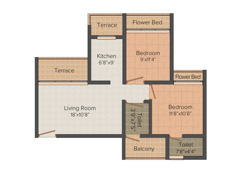 Sai Avaneesh (2BHK+2T (1,139 sq ft) 1139 sq ft)