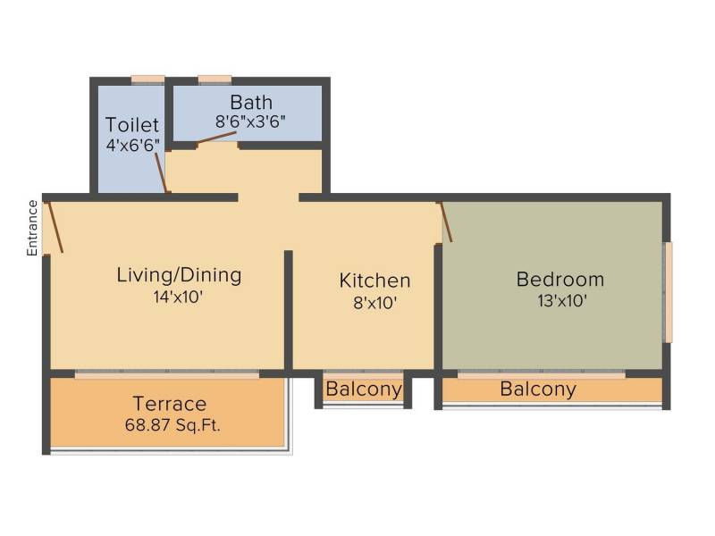 Akshar Altorios (1BHK+1T (675 sq ft) 675 sq ft)