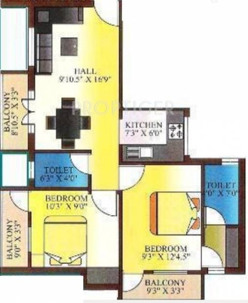 A R Housing Developers Lotus (2BHK+2T (844 sq ft) 844 sq ft)