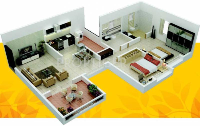 Gulmohar Primrose (2BHK+2T (1,067 sq ft) 1067 sq ft)