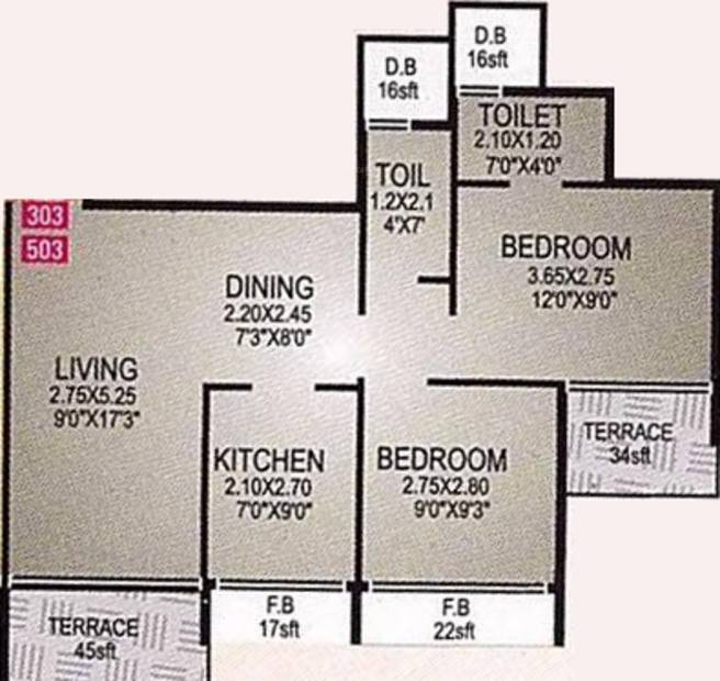 Laxmi Group Aniruddha Enclave (2BHK+2T (1,180 sq ft) 1180 sq ft)