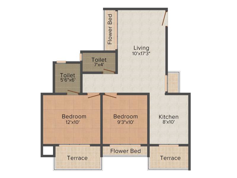 Swastik Bhima (2BHK+2T (1,140 sq ft) 1140 sq ft)