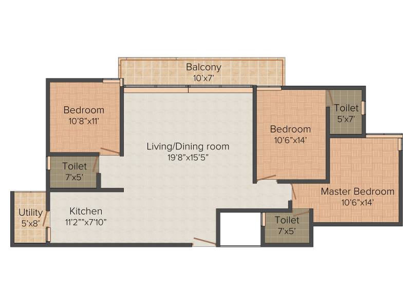 Niranjan Tridha (3BHK+3T (1,623 sq ft) + Pooja Room 1623 sq ft)