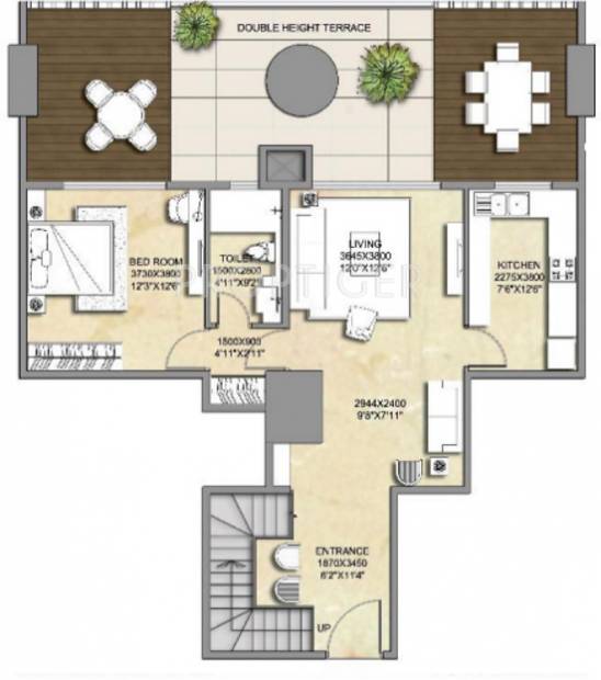 Indiabulls Infraestate Sky Forest (4BHK+3T (2,908 sq ft) + Study Room 2908 sq ft)