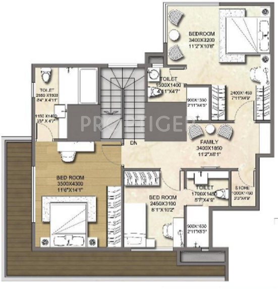 Indiabulls Infraestate Sky Forest (3BHK+5T (3,374 sq ft) + Study Room 3374 sq ft)