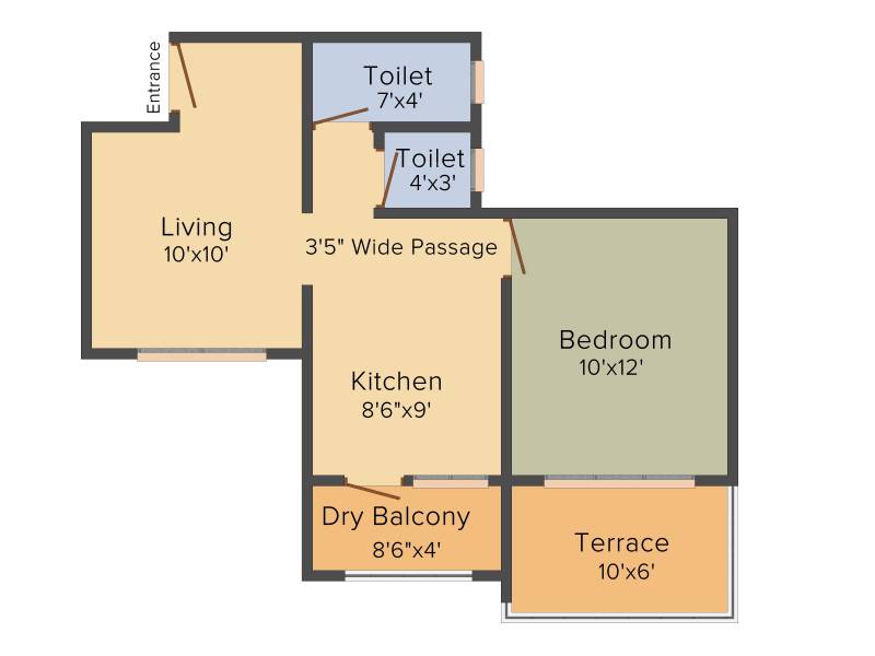 Kolte Patil Umang Pride (1BHK+1T (630 sq ft) 630 sq ft)