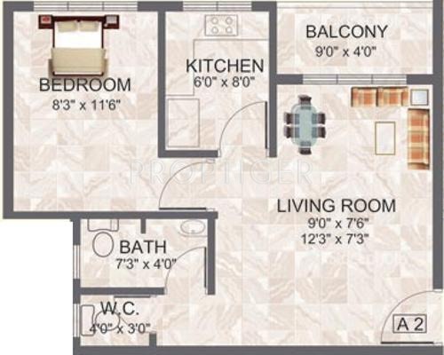 Tirupati Kalash (1BHK+1T (587 sq ft) 587 sq ft)