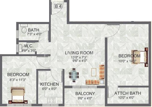 Tirupati Kalash (2BHK+2T (907 sq ft) 907 sq ft) Tirupati Kalash (2BHK+2T (907 sq ft) 907 sq ft)