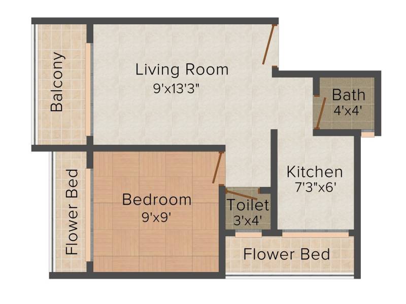 Krishna Gamiraj Imperial (1BHK+1T (600 sq ft) 600 sq ft)